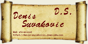Denis Šuvaković vizit kartica